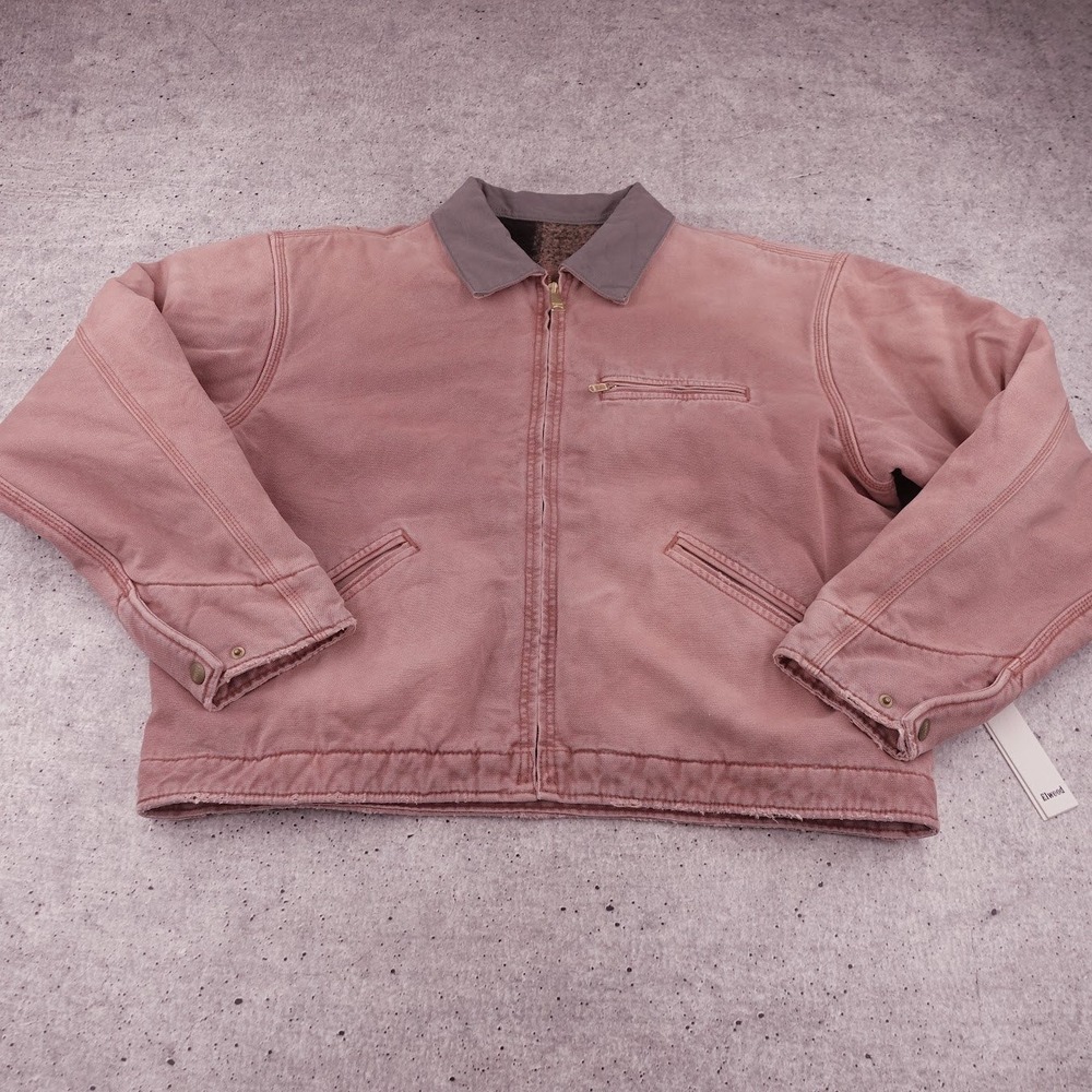 Elwood Petrol Rust Workwear Cropped Flannel Lined Jacket Adult Large New READ